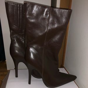 Dollhouse Mid Calf Brown Boots